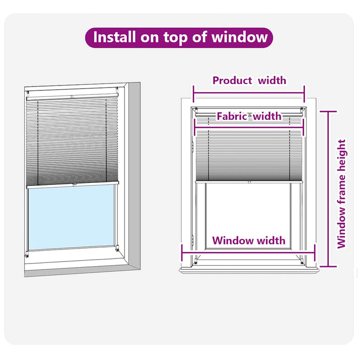 Plisserede blinde 70x150 cm hvid