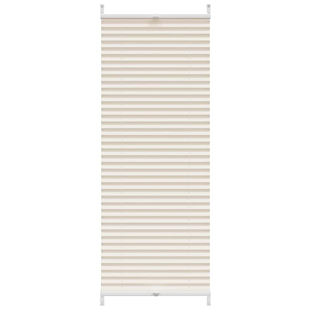 plisseret rullegardin 50 x 150 cm cremefarvet