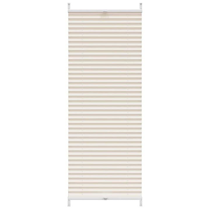 plisseret rullegardin 50 x 150 cm cremefarvet