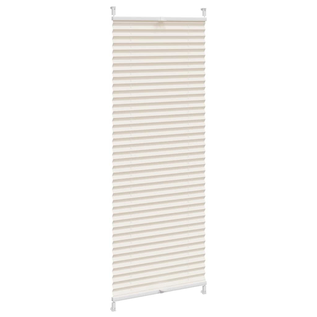 plisseret rullegardin 50 x 150 cm cremefarvet