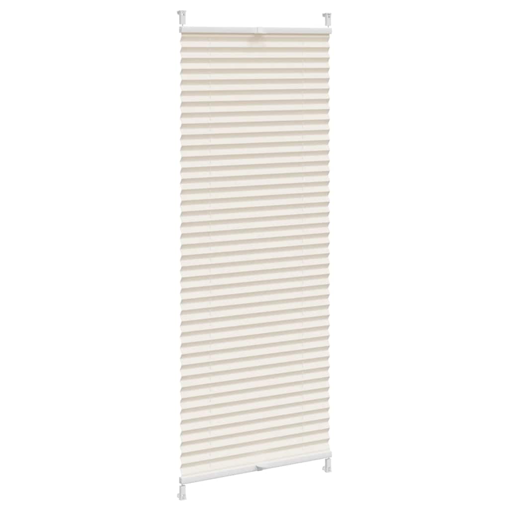 plisseret rullegardin 50 x 150 cm cremefarvet