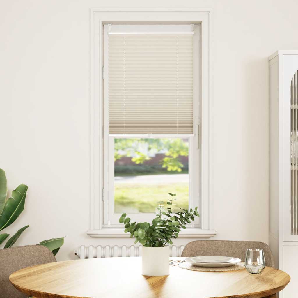 plisseret rullegardin 50 x 150 cm cremefarvet