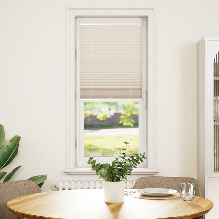 plisseret rullegardin 50 x 150 cm cremefarvet