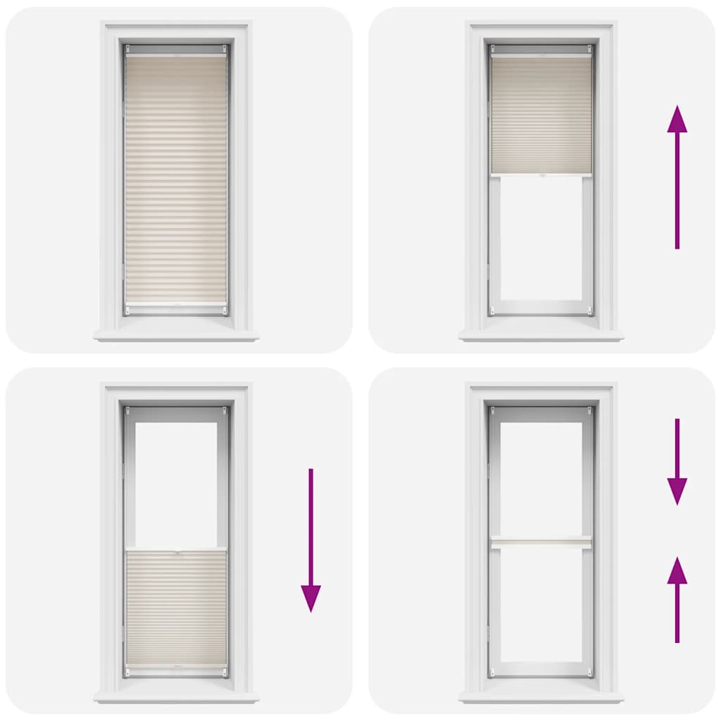 Plisseret blind 60x100 cm creme