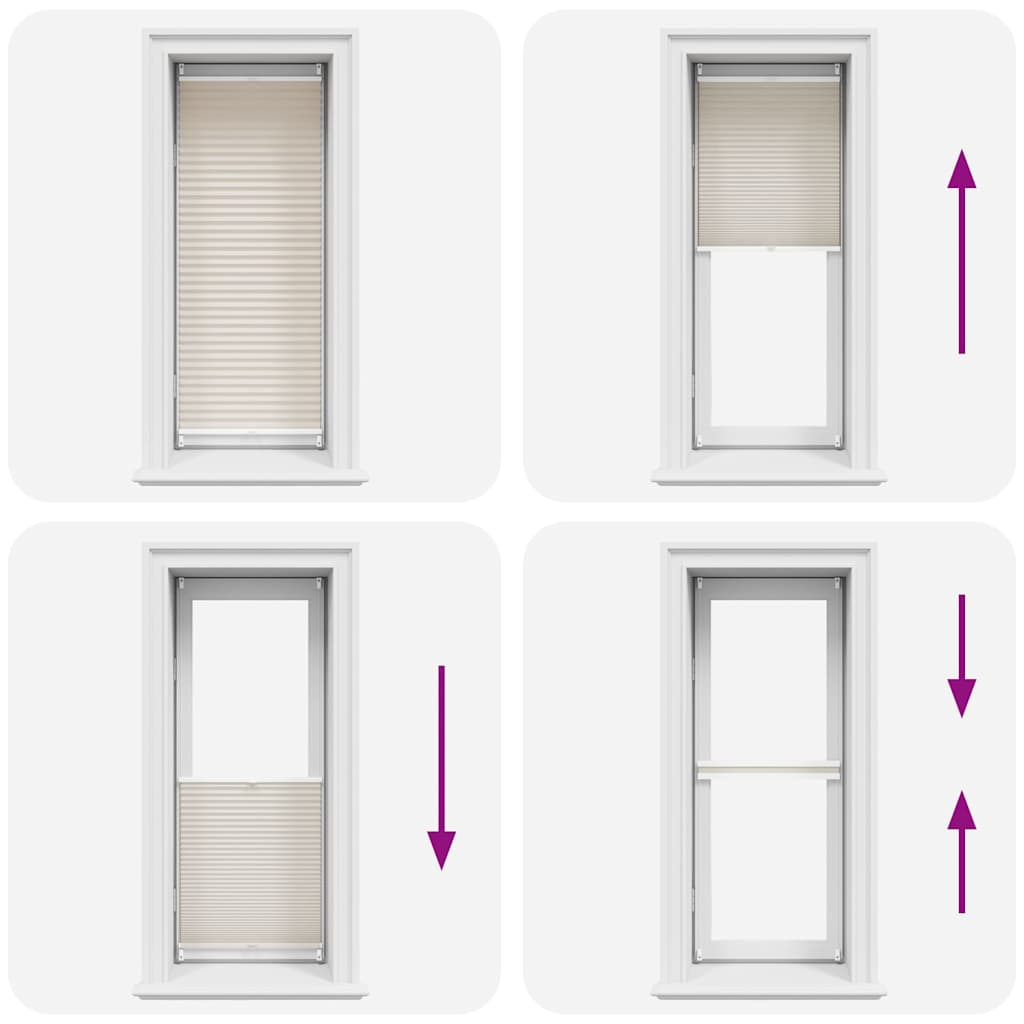 Plisseret blind 60x100 cm creme