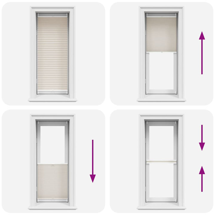Plisseret blind 60x100 cm creme