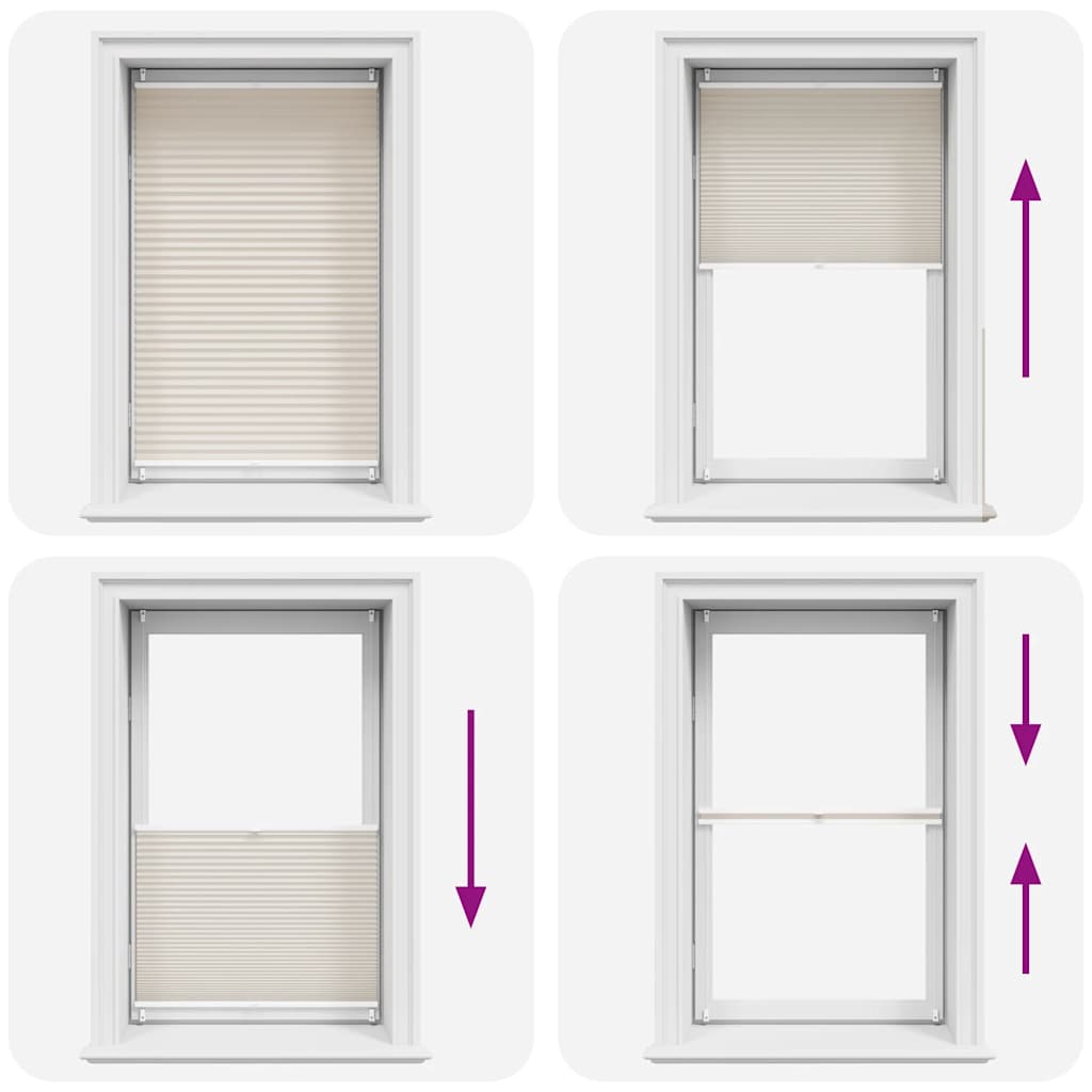 Plisseret blind 70x125 cm creme