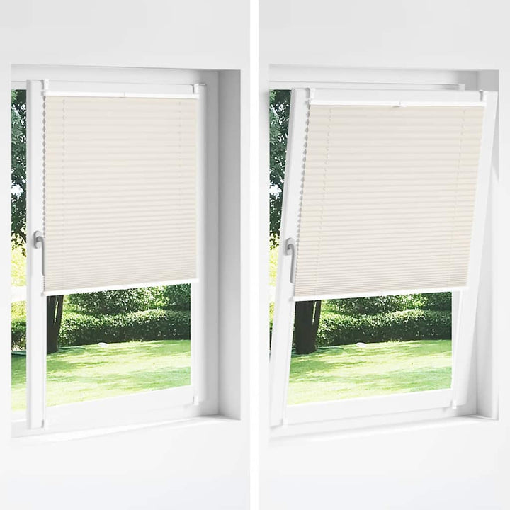 Plisseret blind 70x125 cm creme