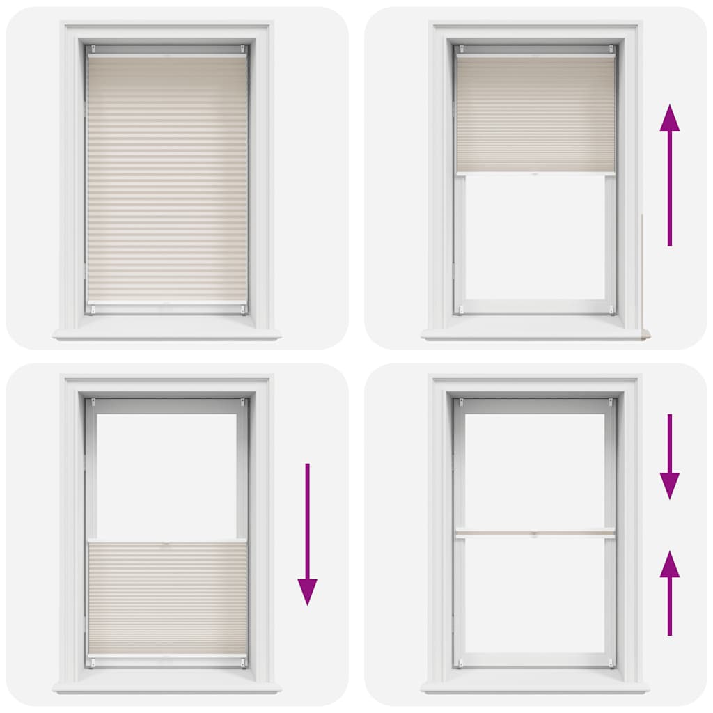 Plisseret blind 70x150 cm creme