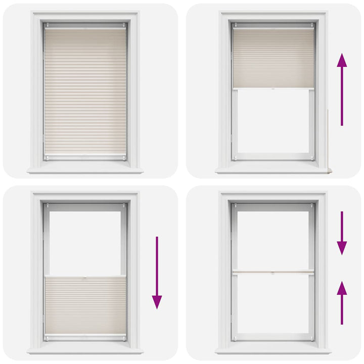 Plisseret blind 80x100 cm creme