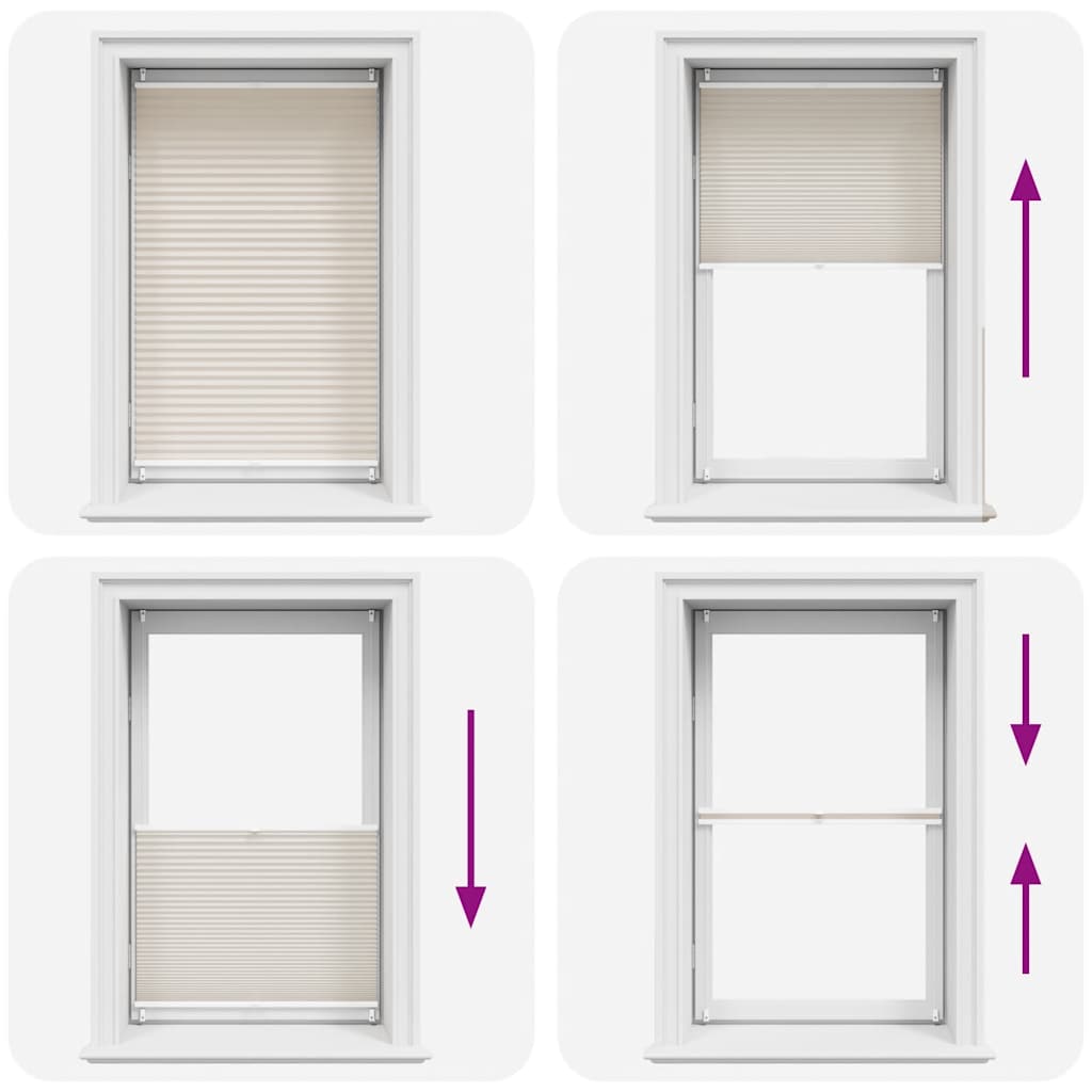 Plisseret blind 80x125 cm creme