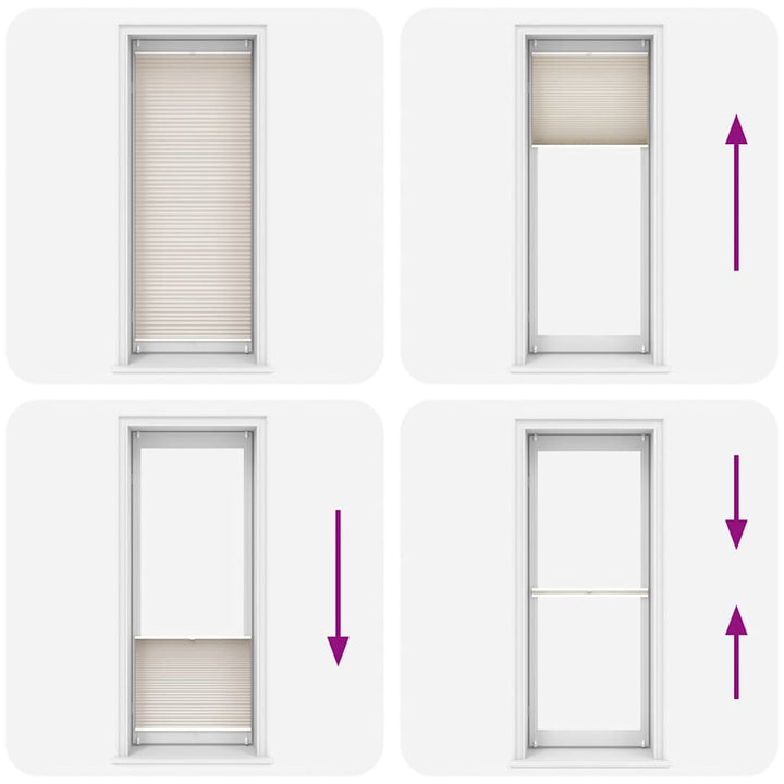 Plisseret blind 90x200 cm creme
