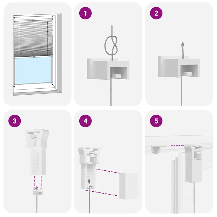 Plisseret blind 100x125 cm creme