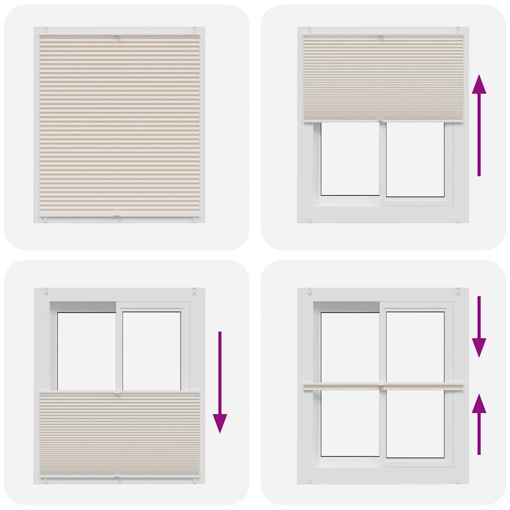 Plisseret blind 100x150 cm creme