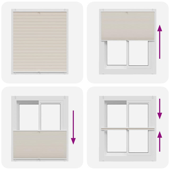 Plisseret blind 100x150 cm creme