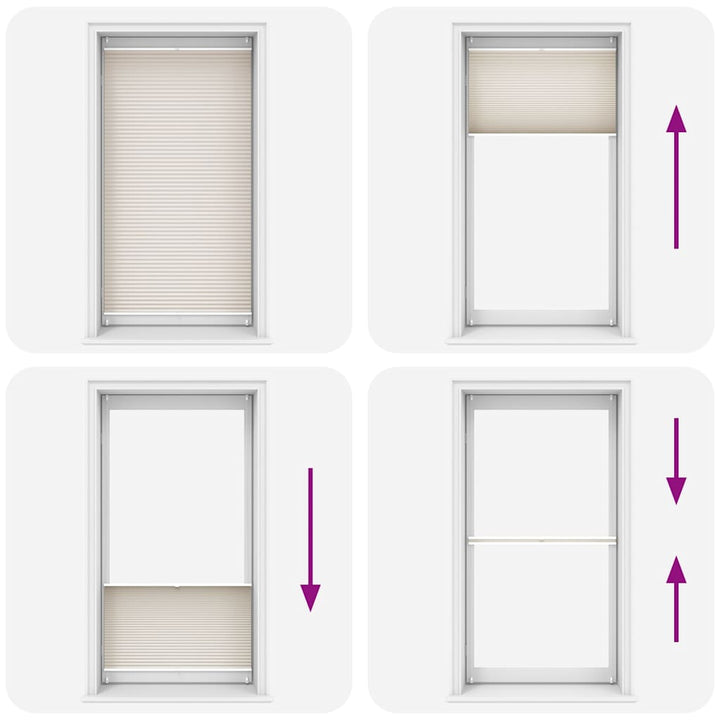 Plisseret blind 100x200 cm creme