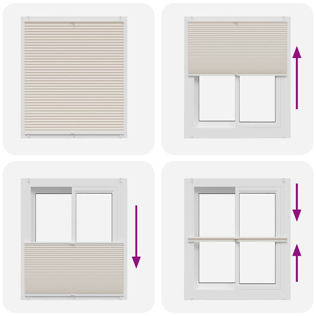 Plisseret blind 110x100 cm creme