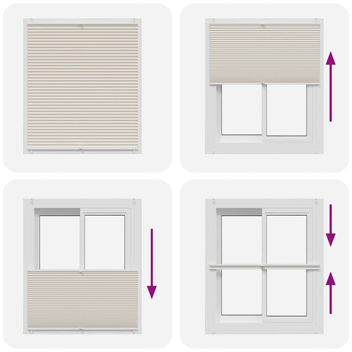 Plisseret blind 110x100 cm creme
