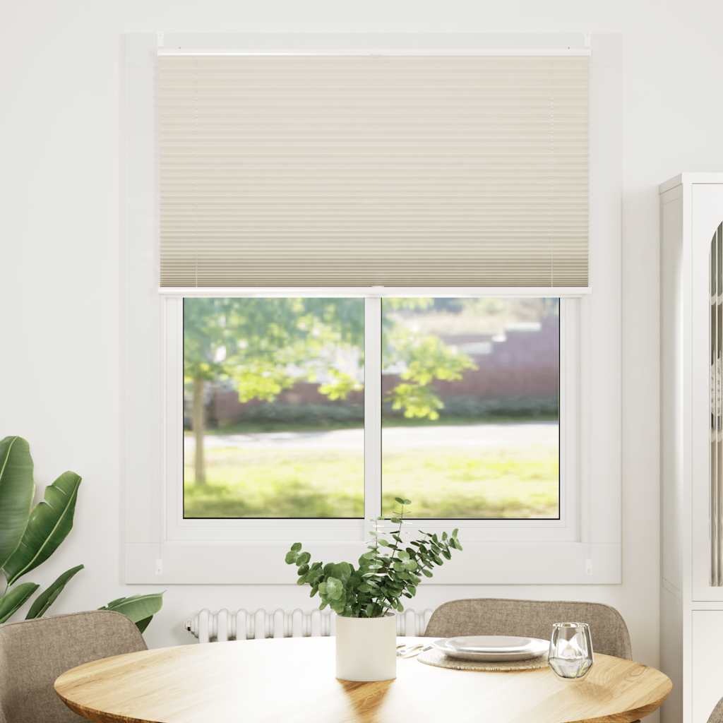 Plisseret blind 110x100 cm creme