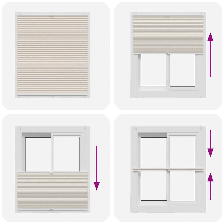 Plisseret blind 110x125 cm creme
