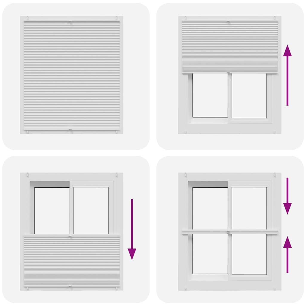 Plisseret blind 110x150 cm hvid