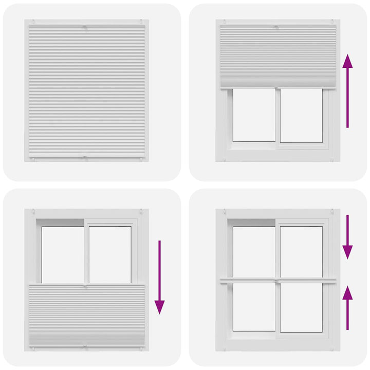 Plisseret blind 110x150 cm hvid