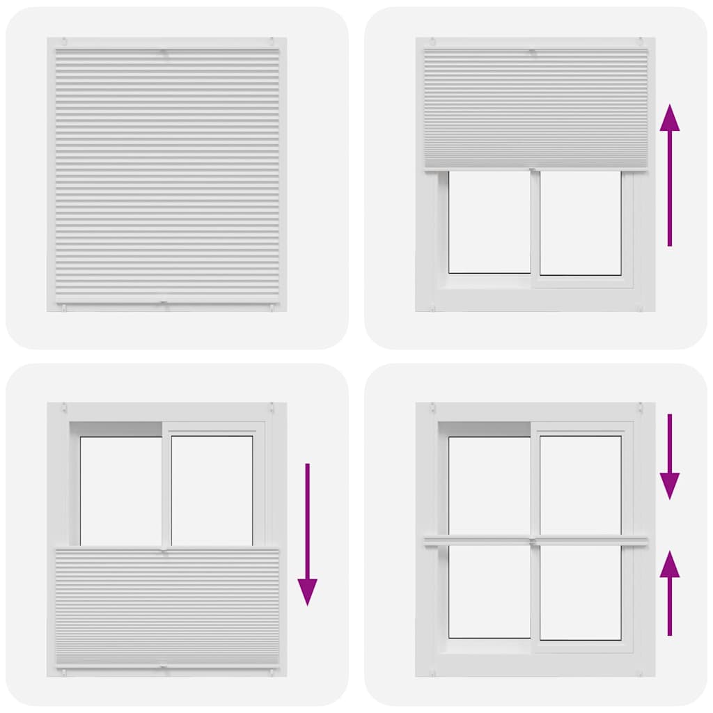 Plisseret blind 110x150 cm hvid