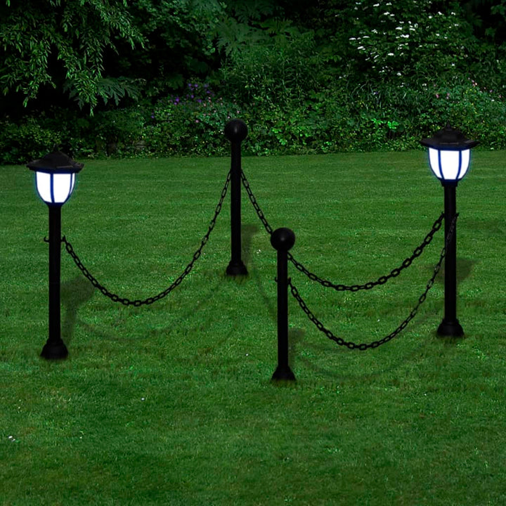 havebelysning med kæde 2 LED 2 stolper