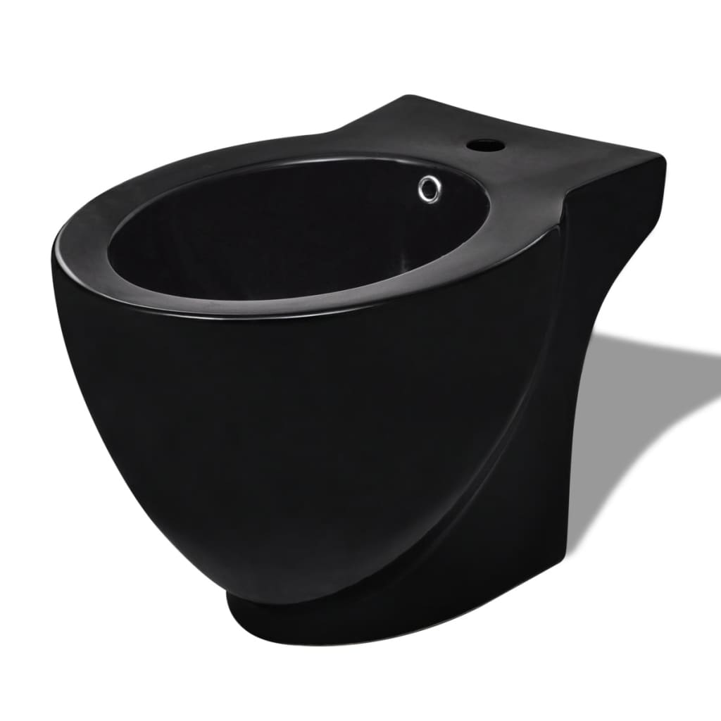 Bidet rund sort keramik