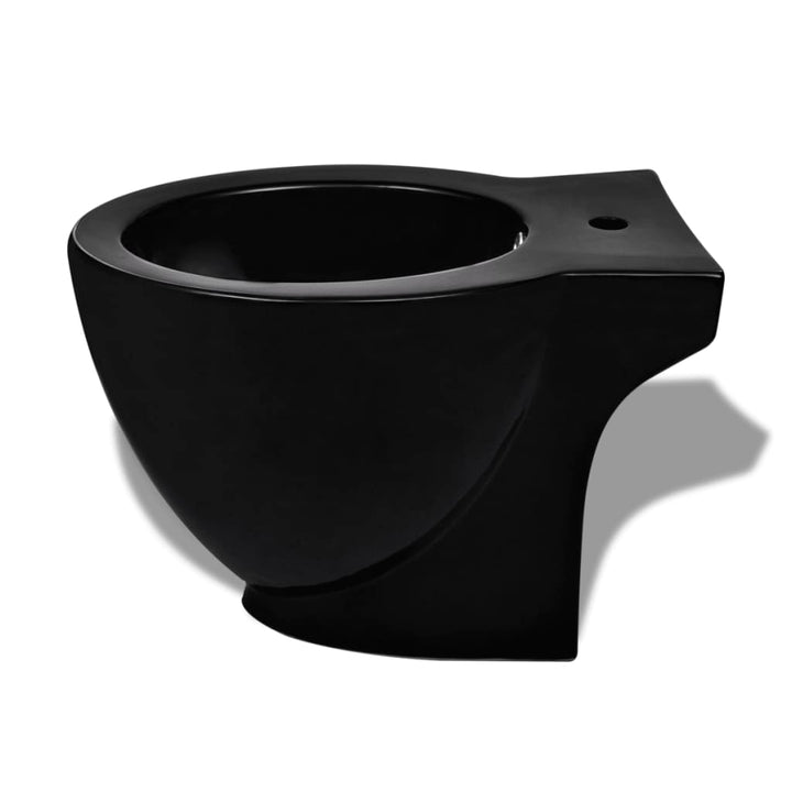 Bidet rund sort keramik