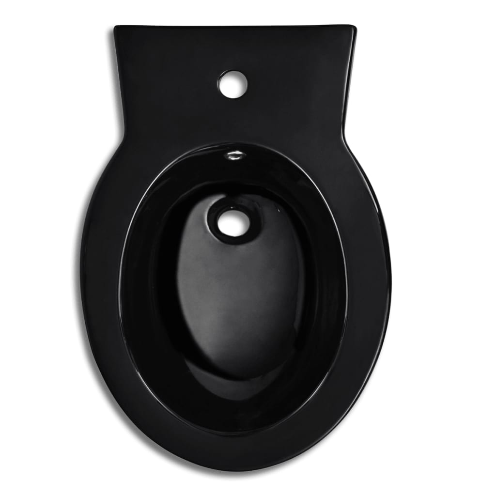 Bidet rund sort keramik