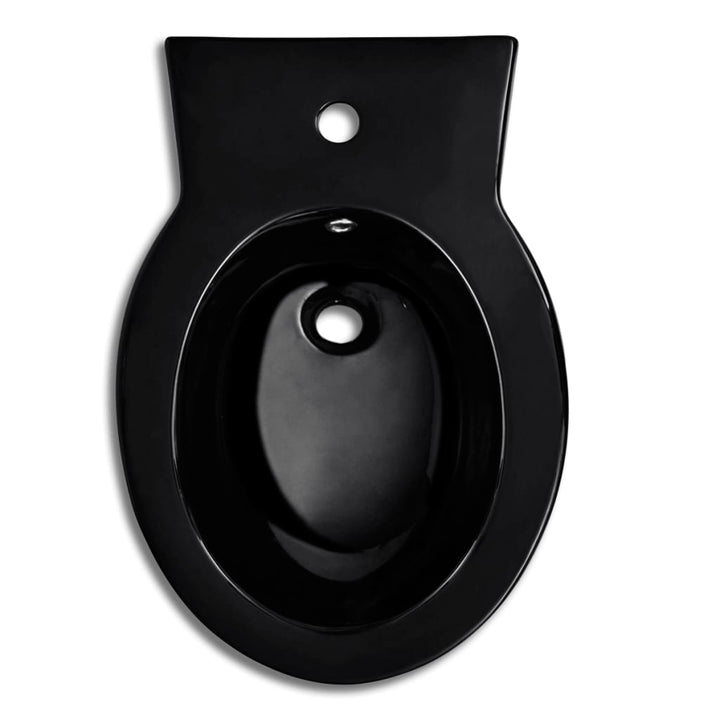 Bidet rund sort keramik