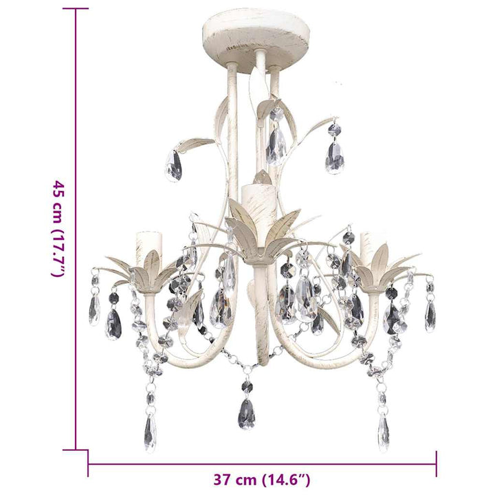 krystallysekrone elegant hvid