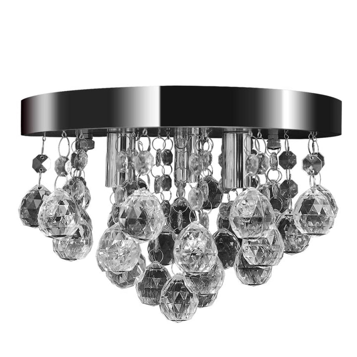 lysekrone krystaldesign plexiglas krom