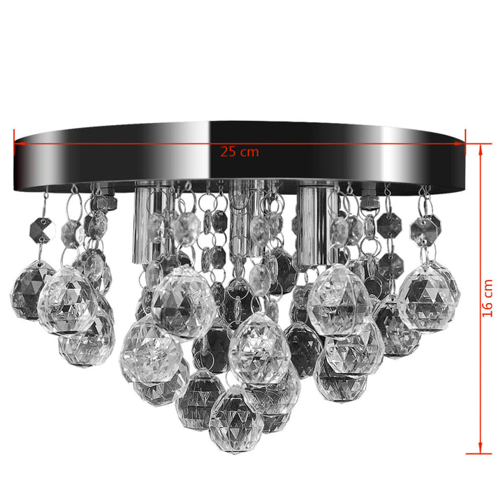 lysekrone krystaldesign plexiglas krom