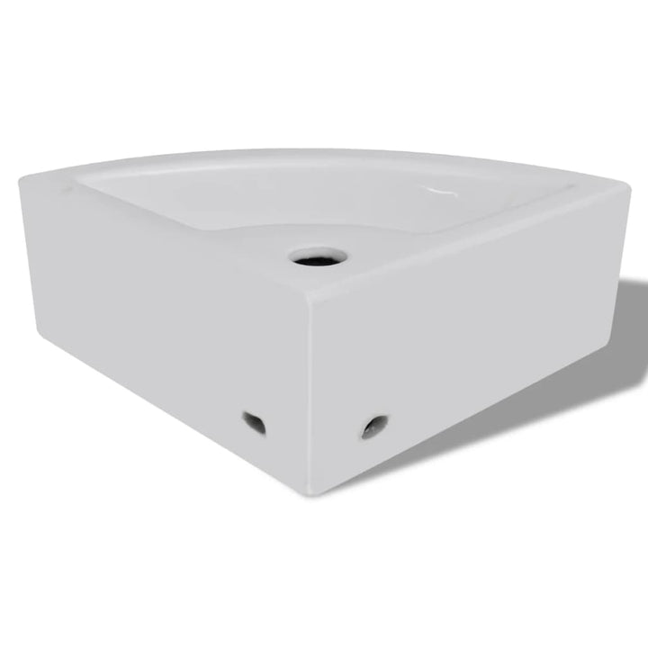 håndvask med overløb 45 x 32 x 12,5 cm hvid
