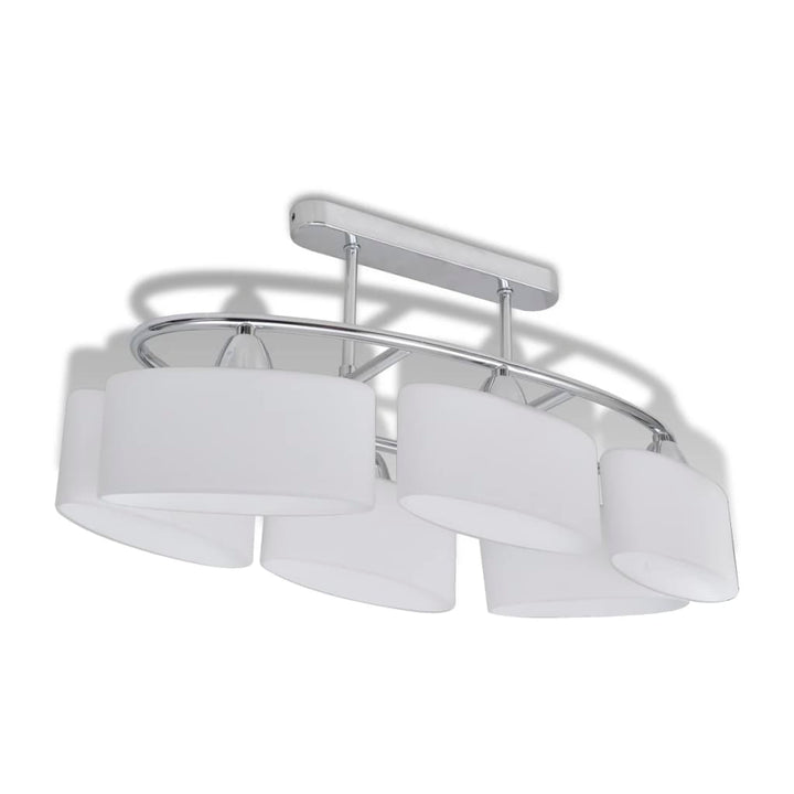 loftslampe ellipseformede glasskærme 6 E14-pærer