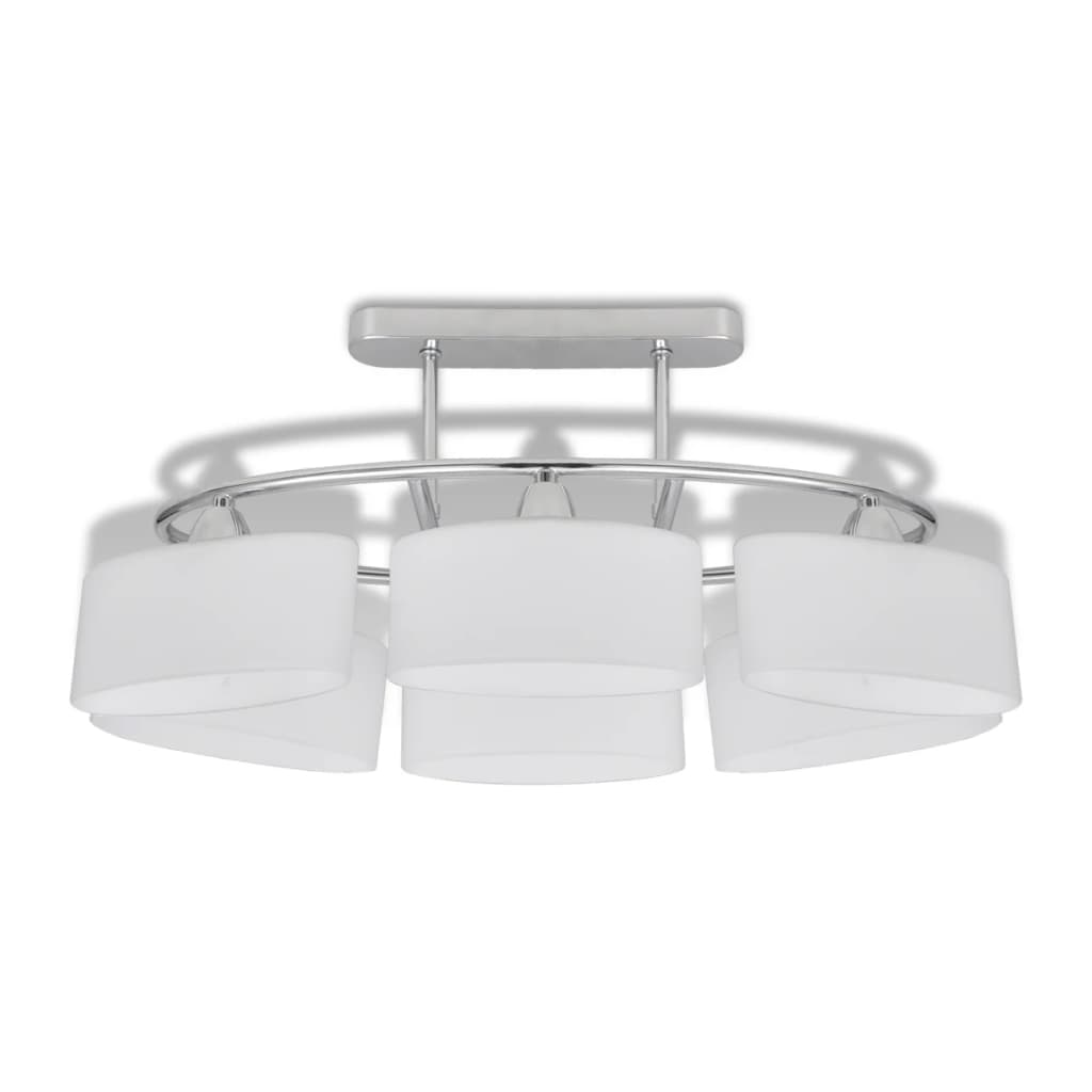 loftslampe ellipseformede glasskærme 6 E14-pærer