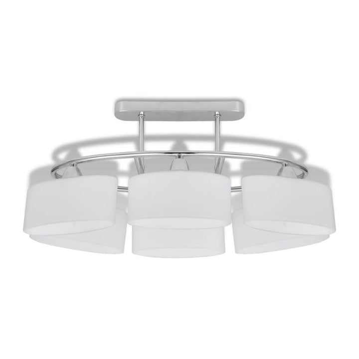 loftslampe ellipseformede glasskærme 6 E14-pærer