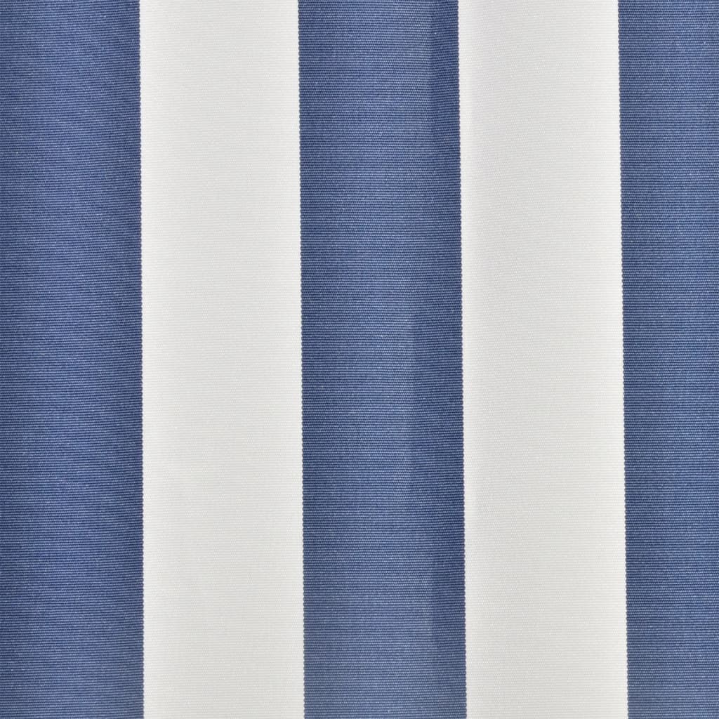 udskiftningsdug til markise 3x2,5 m polyester blå og hvid
