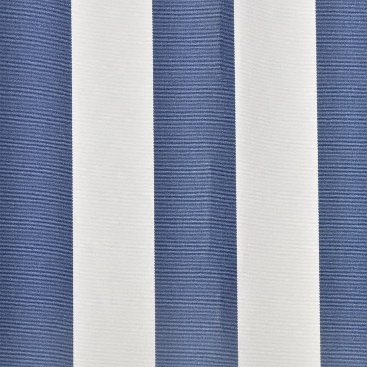 udskiftningsdug til markise 3x2,5 m polyester blå og hvid