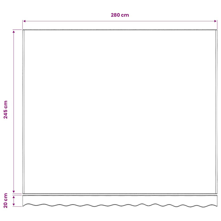 udskiftningsdug til markise 280x245 cm polyester cremefarvet