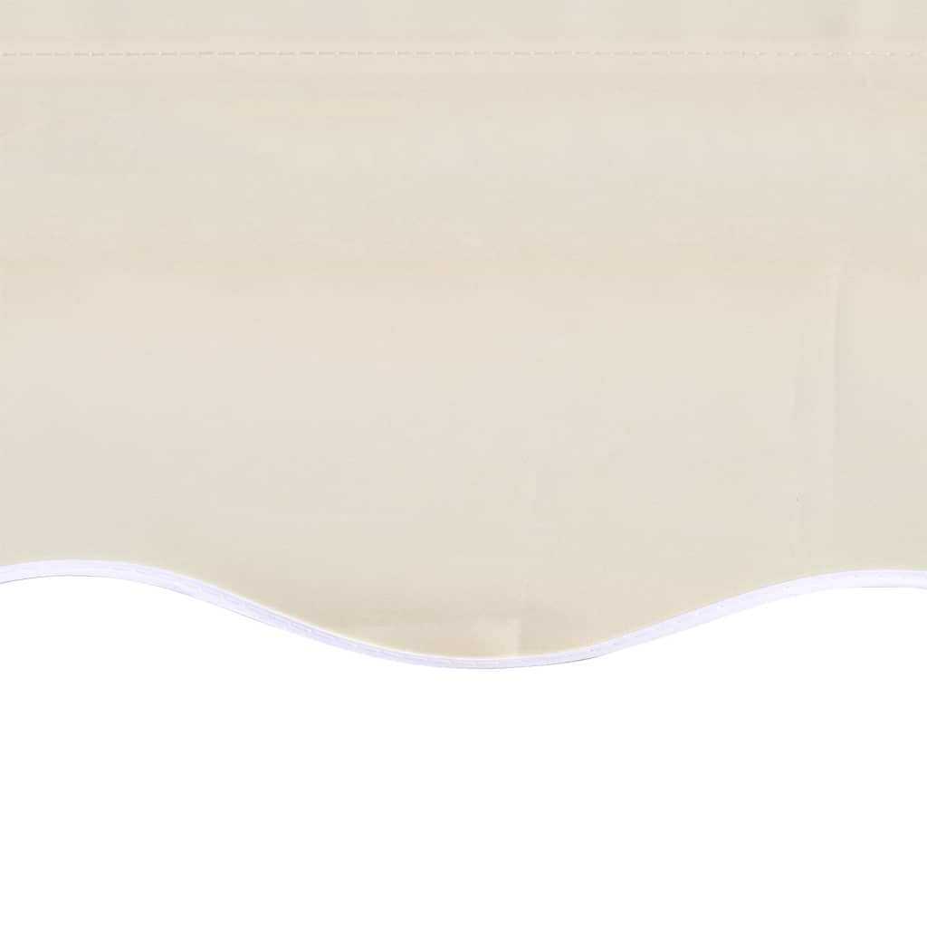 udskiftningsdug til markise 4x3 m polyester cremefarvet