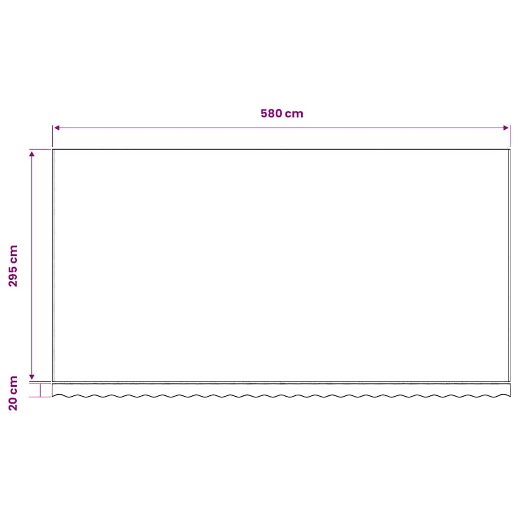udskiftningsdug til markise 600x300 cm polyester cremefarvet