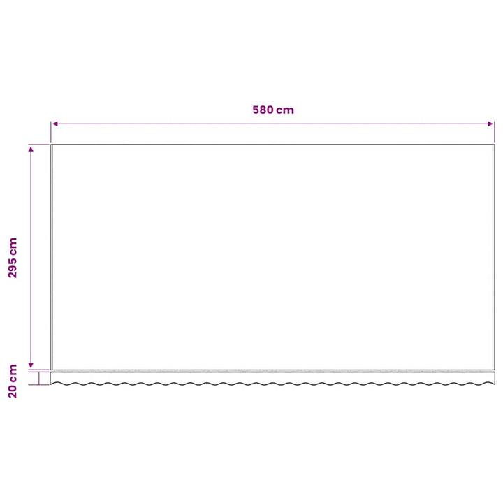 udskiftningsdug til markise 600x300 cm polyester cremefarvet