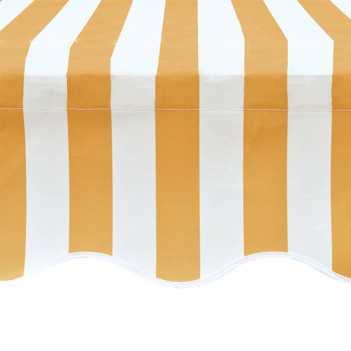 udskiftningsdug til markise 4x3 m polyester gul og hvid