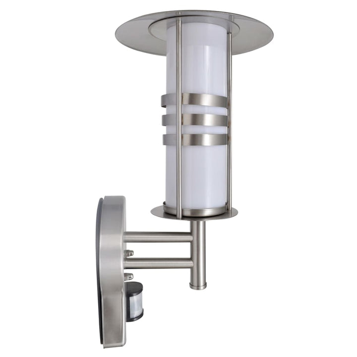 LED væglampe i rustfrit stål *Cylinder formet med sensor*