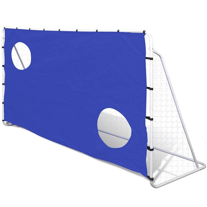 fodboldmål med sigtemål 240x92x150 cm stål