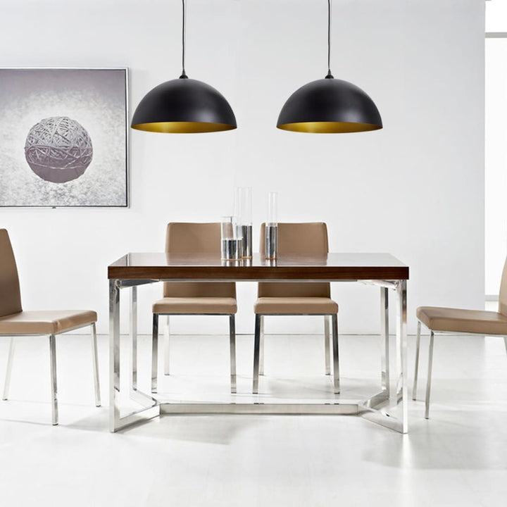 loftslampe halvkugle 2 stk. højdejusterbar sort