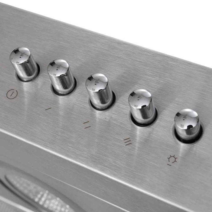 flad emhætte 900 mm rustfrit stål